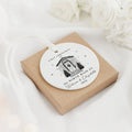Personalized First Christmas in New Home Ornament - Custom Ceramic Keepsake with Names, Address, and Year - 3x3 Inches Holiday Decor Gift CX02-2 - Kindlytoys
