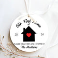 Personalized First Christmas in New Home Ornament - Custom Ceramic Keepsake with Names, Address, and Year - 3x3 Inches Holiday Decor Gift CX02-9 - Kindlytoys