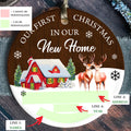 Personalized First Christmas in Our New Home Ornament, Custom New House Gift Ideas, Couples New Home Ornament, Custom House Address Christmas Ornament, Housewarming Gifts CX01-17 - Kindlytoys