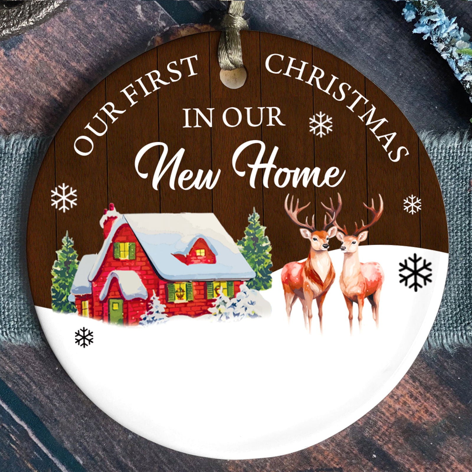 Personalized First Christmas in Our New Home Ornament, Custom New House Gift Ideas, Couples New Home Ornament, Custom House Address Christmas Ornament, Housewarming Gifts CX01-17 - Kindlytoys