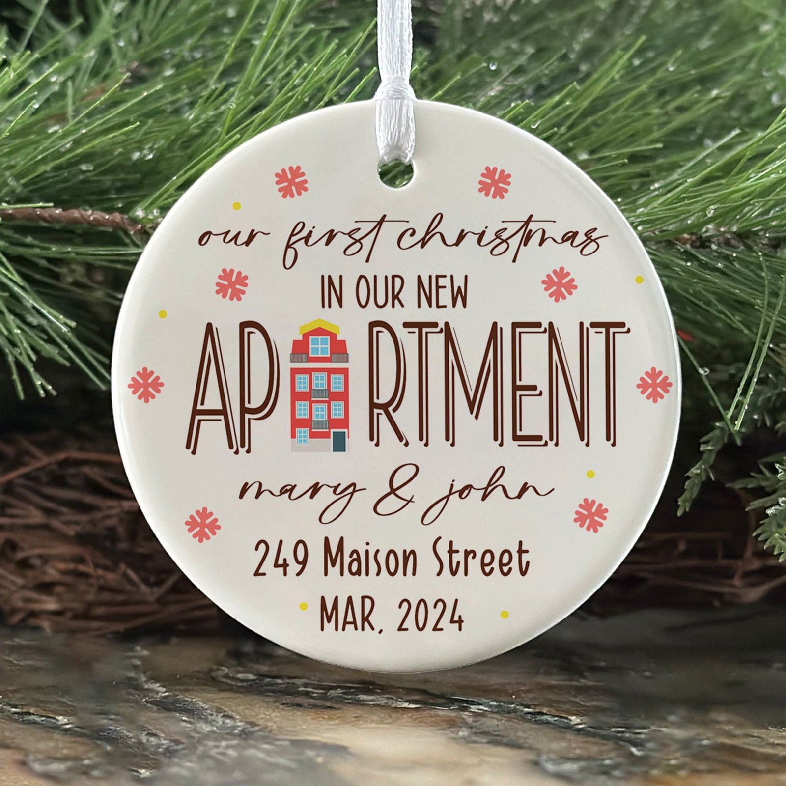 Personalized First Christmas in Our New Home Ornament, Personalized New Home Ornament, Custom House Address Christmas Ornament, Custom New House Gift Ideas, New House Ornament, Welcome Home Gifts CX01-5 - Kindlytoys