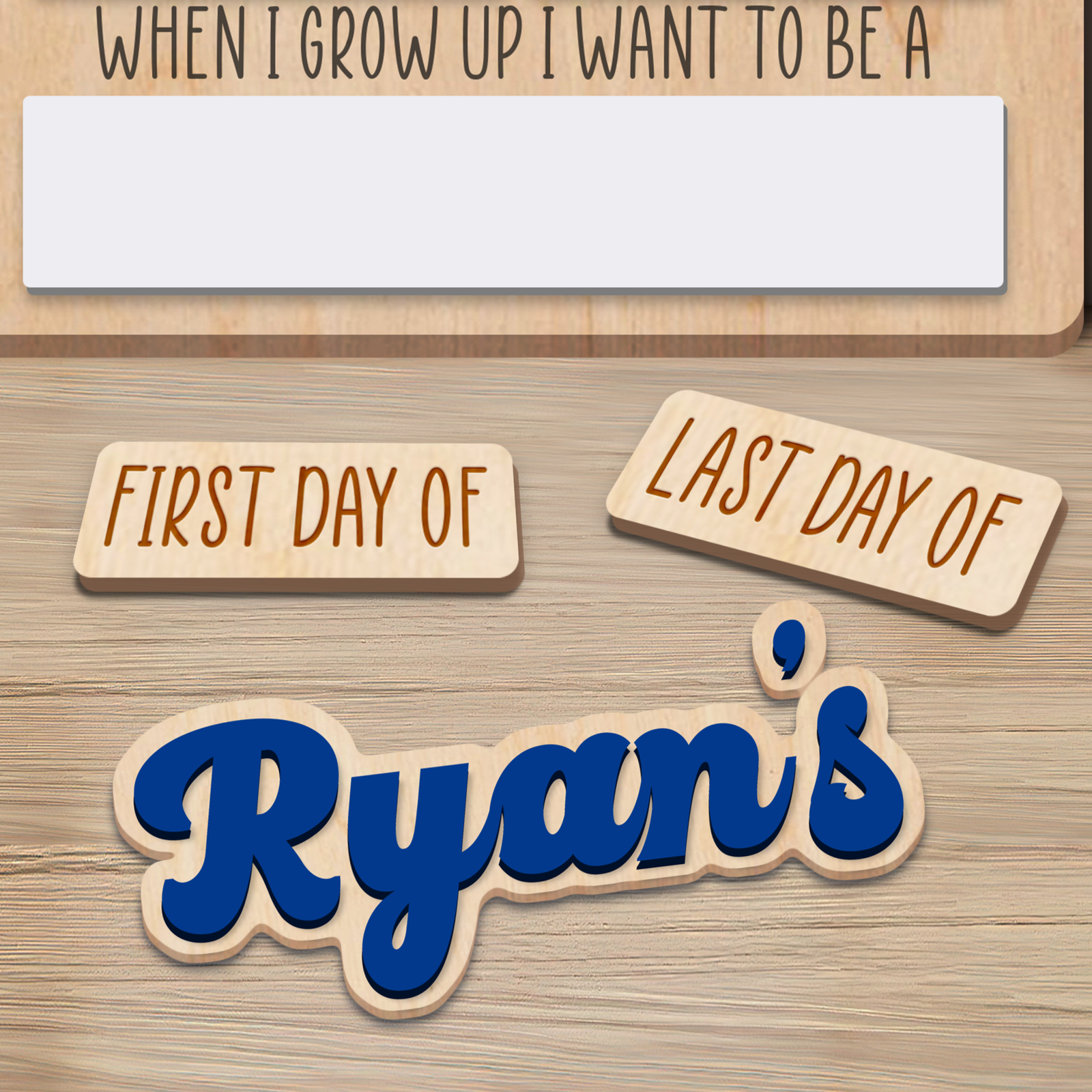 Personalized First Last Day of School Sign Interchangeable Names SS56 - Kindlytoys
