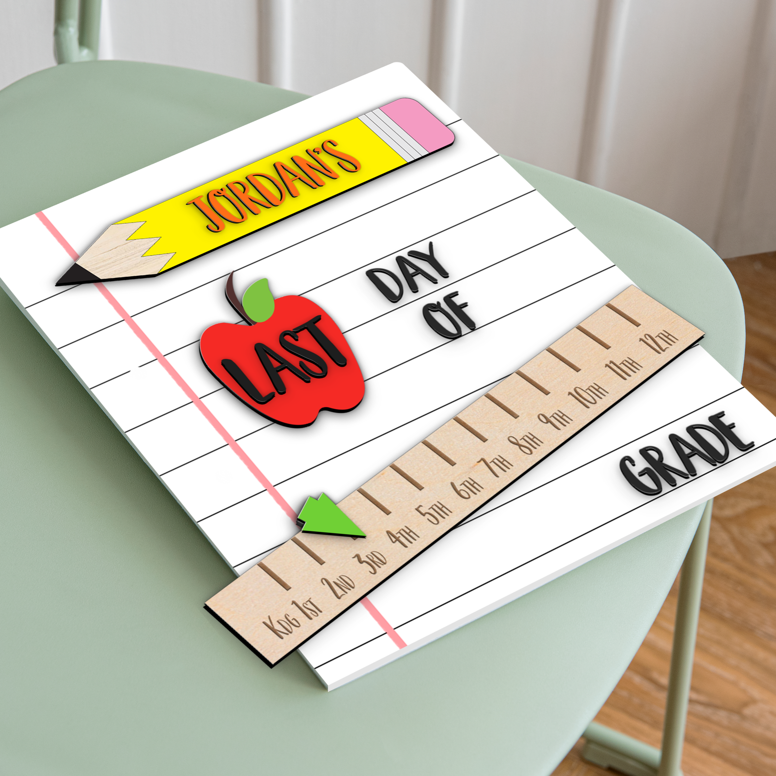 Personalized First and Last Day of School Photo Prop Reusable for Kids SS08 - Kindlytoys