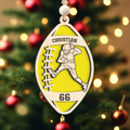 Personalized Football Player Keepsake Wooden Ornament, Custom Football Player Ornament,  CF919 - Kindlytoys