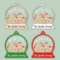 Personalized Gingerbread Family Shaker Ornament, Custom Family Christmas Ornament CF193 - Kindlytoys