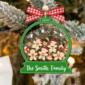 Personalized Gingerbread Family Shaker Ornament, Custom Family Christmas Ornament CF193 - Kindlytoys