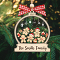 Personalized Gingerbread Family Shaker Ornament, Custom Family Christmas Ornament CF193 - Kindlytoys