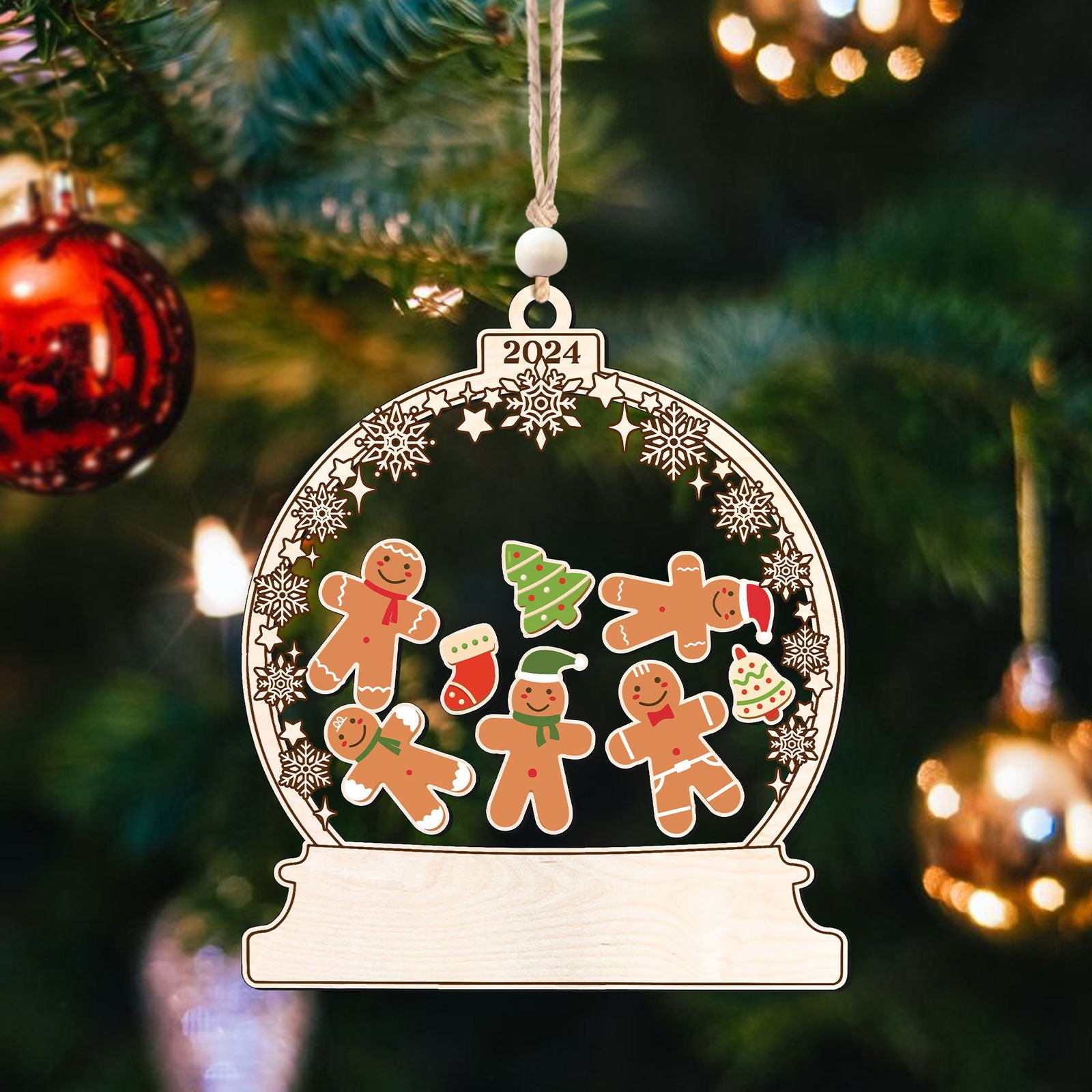 Personalized Gingerman Christmas Ornaments for Family Members, Family Christmas Ornaments CF199 - Kindlytoys