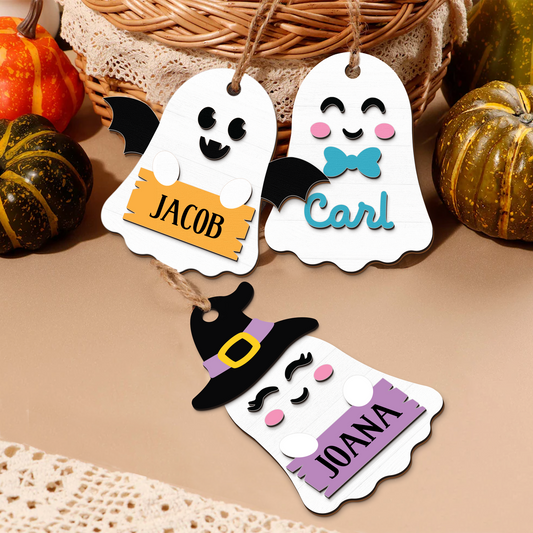 Personalized Halloween Tag,  Boo Bag Tags, Custom Halloween Gifts, Custom Acrylic Name Tags, Custom Boo Basket HX13 - Kindlytoys