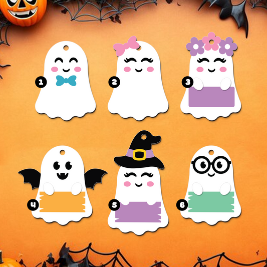 Personalized Halloween Tag,  Boo Bag Tags, Custom Halloween Gifts, Custom Acrylic Name Tags, Custom Boo Basket HX13 - Kindlytoys
