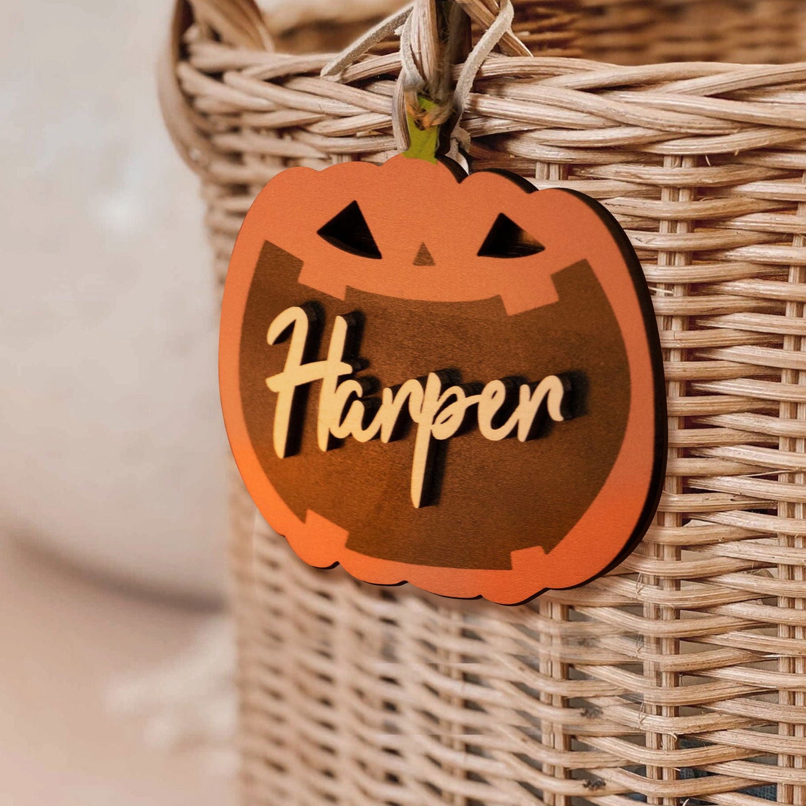 Personalized Halloween Tags, Custom Boo Basket, Halloween Gifts Halloween Decor HX02 - Kindlytoys