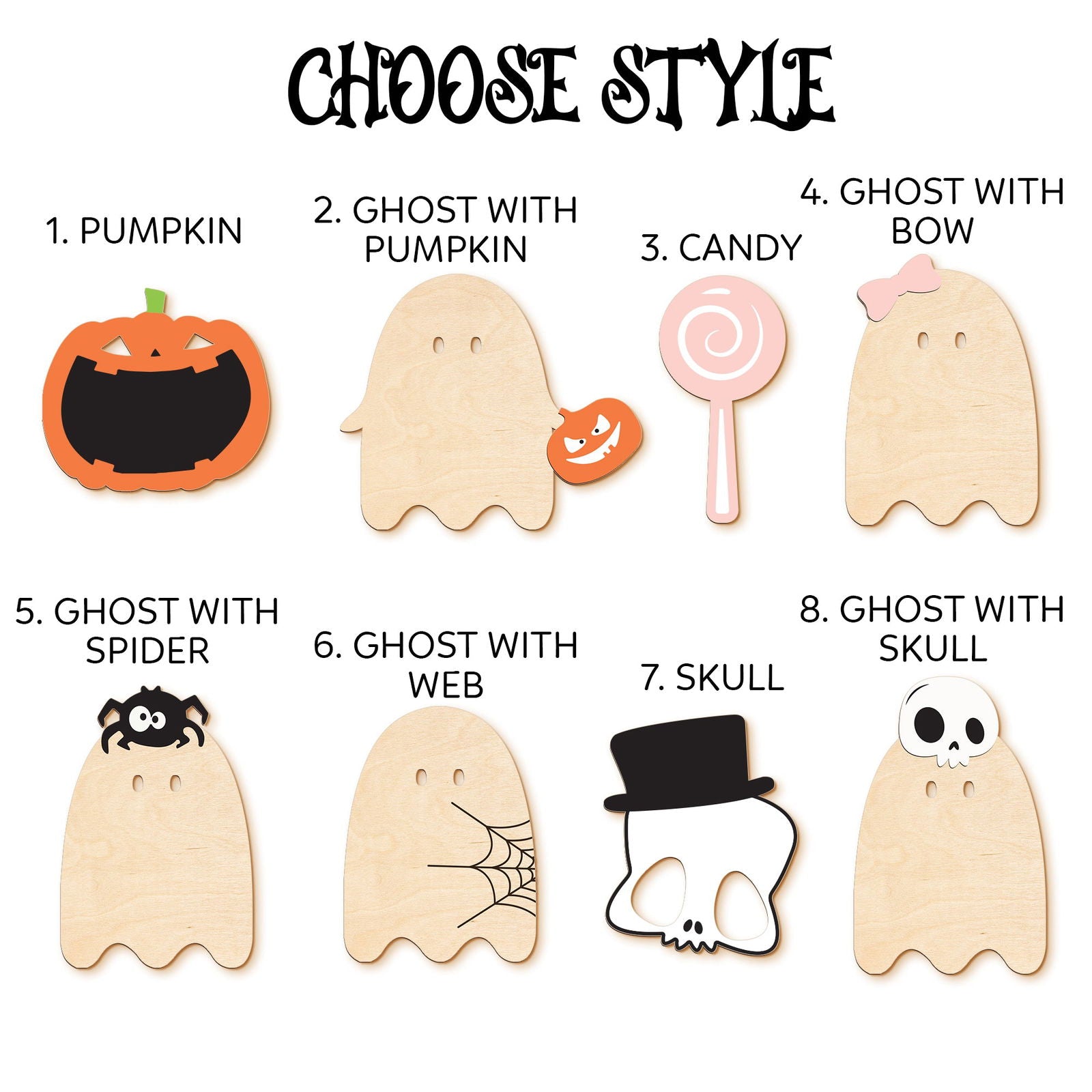 Personalized Halloween Tags, Custom Boo Basket, Halloween Gifts Halloween Decor HX02 - Kindlytoys