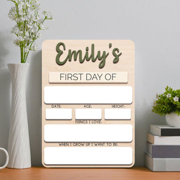 Personalized Interchangeable Names Back to school Board SS57 - Kindlytoys