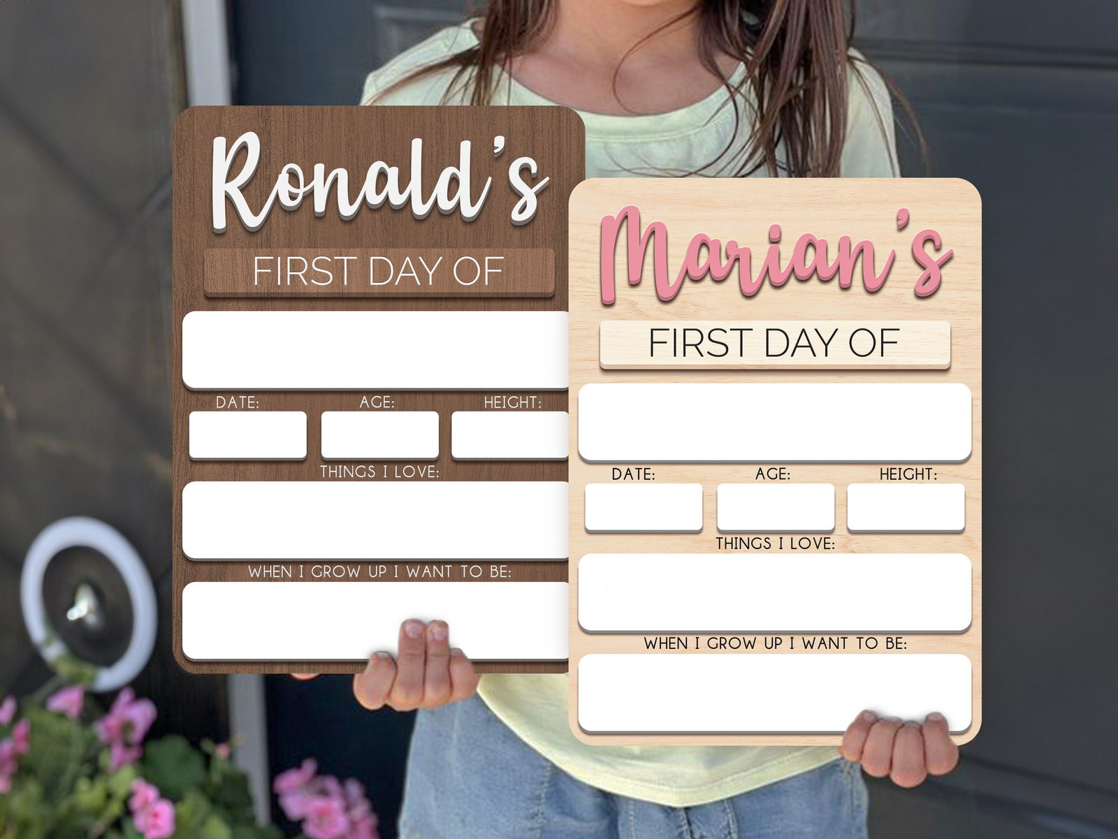 Personalized Interchangeable Names Back to school Board SS57 - Kindlytoys