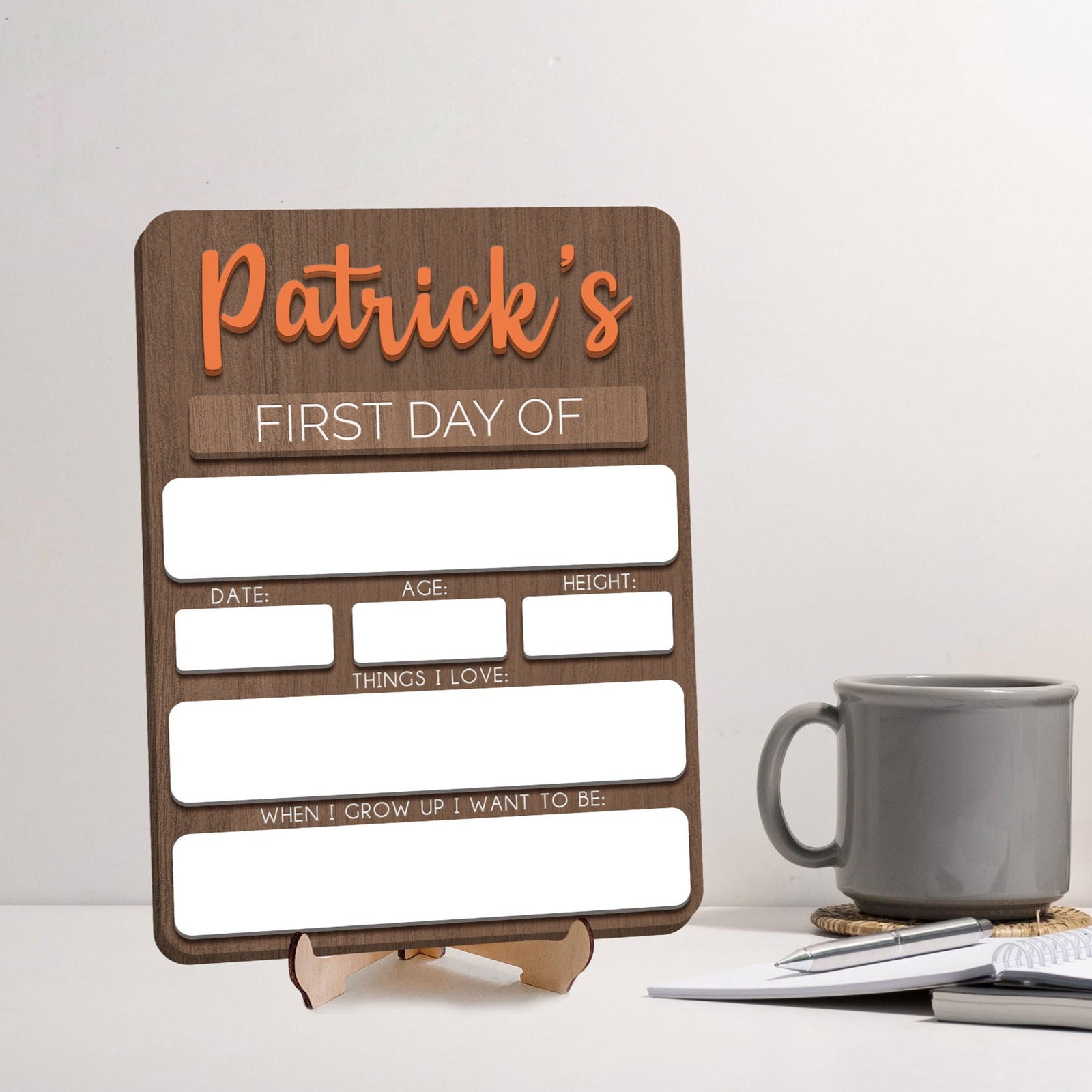 Personalized Interchangeable Names Back to school Board SS57 - Kindlytoys