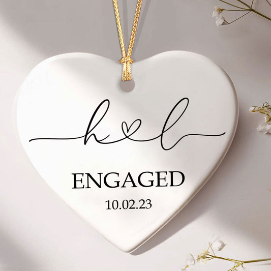 Personalized Married Ornament Wedding Gift, Wedding Date ornament, Heart Calendar, Anniversary Gift, Our First Christmas, Newlywed Gift, Wedding Gift CY05-10 - Kindlytoys