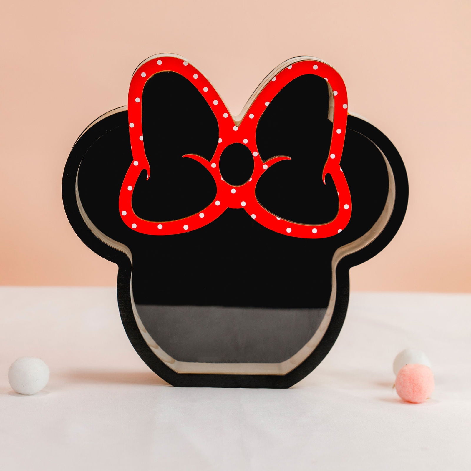 Personalized Mickey And Minnie Piggy Bank, See-Through Design, My First Piggy Bank For Boys & Girls - Kindlytoys - Kindlytoys