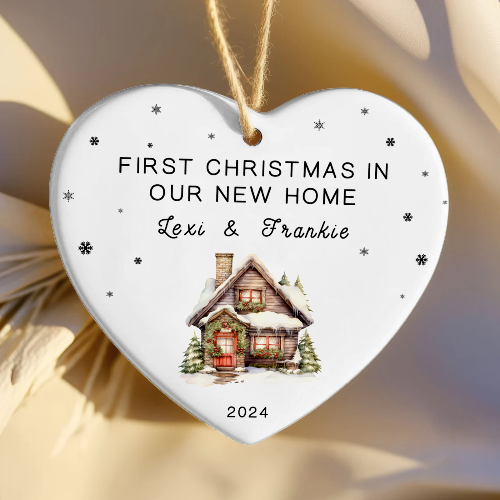 Personalized New Home Ornament - New Home Christmas Ornament - Wreath New House Ornament CY03-09 - Kindlytoys