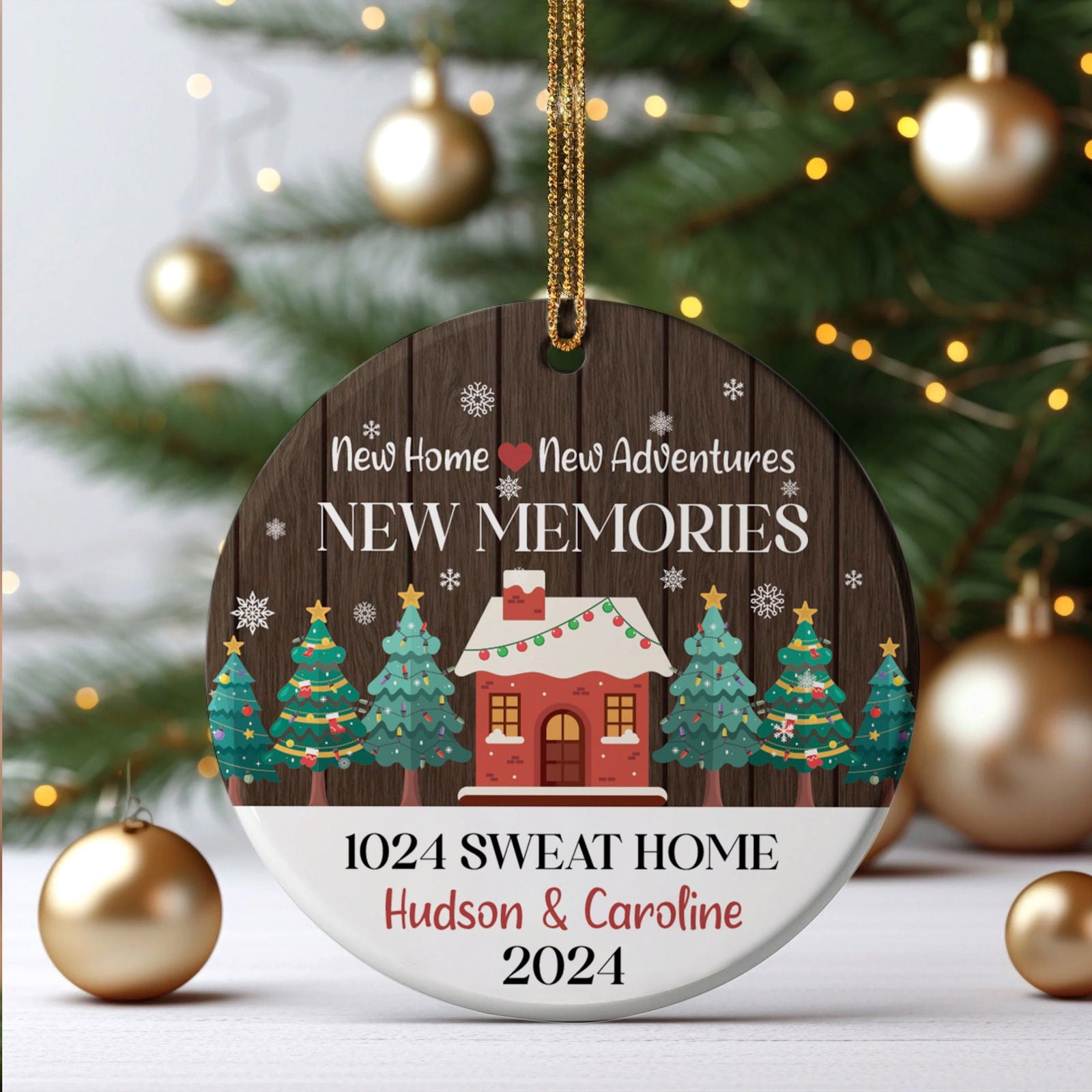 Personalized New Home Ornament, Custom House Address Christmas Ornament CX01-11 - Kindlytoys