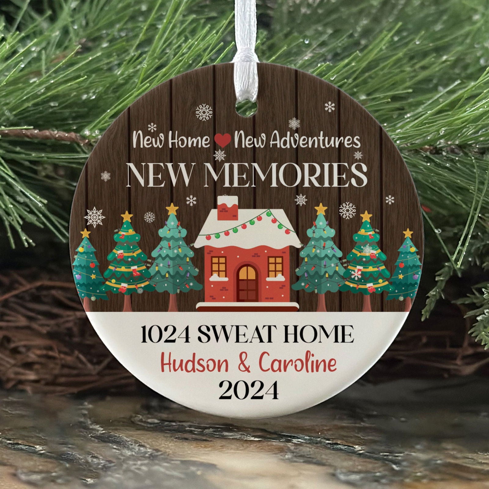 Personalized New Home Ornament, Custom House Address Christmas Ornament CX01-11 - Kindlytoys
