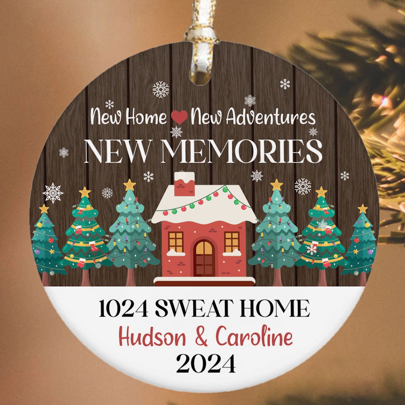 Personalized New Home Ornament, Custom House Address Christmas Ornament CX01-11 - Kindlytoys