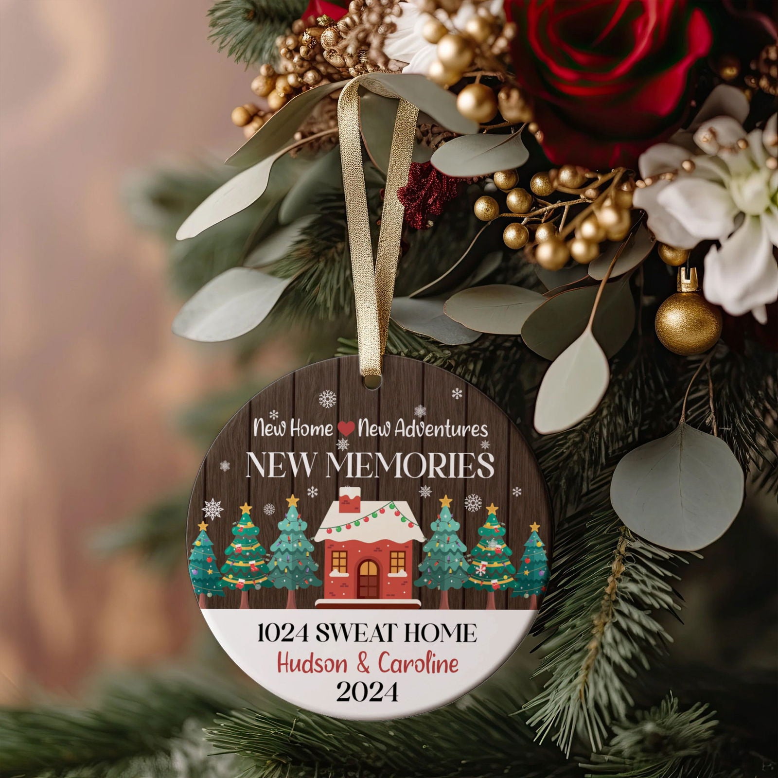 Personalized New Home Ornament, Custom House Address Christmas Ornament CX01-11 - Kindlytoys