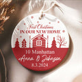 Personalized New Home Ornament, New House Gift Ideas, Housewarming Gifts for New House Ornament, Welcome Home Gifts, Personalized First Christmas in Our New Home Ornament, Custom House Address Christmas Ornament, Couples New Home Ornament CX01-1 - Kindlytoys
