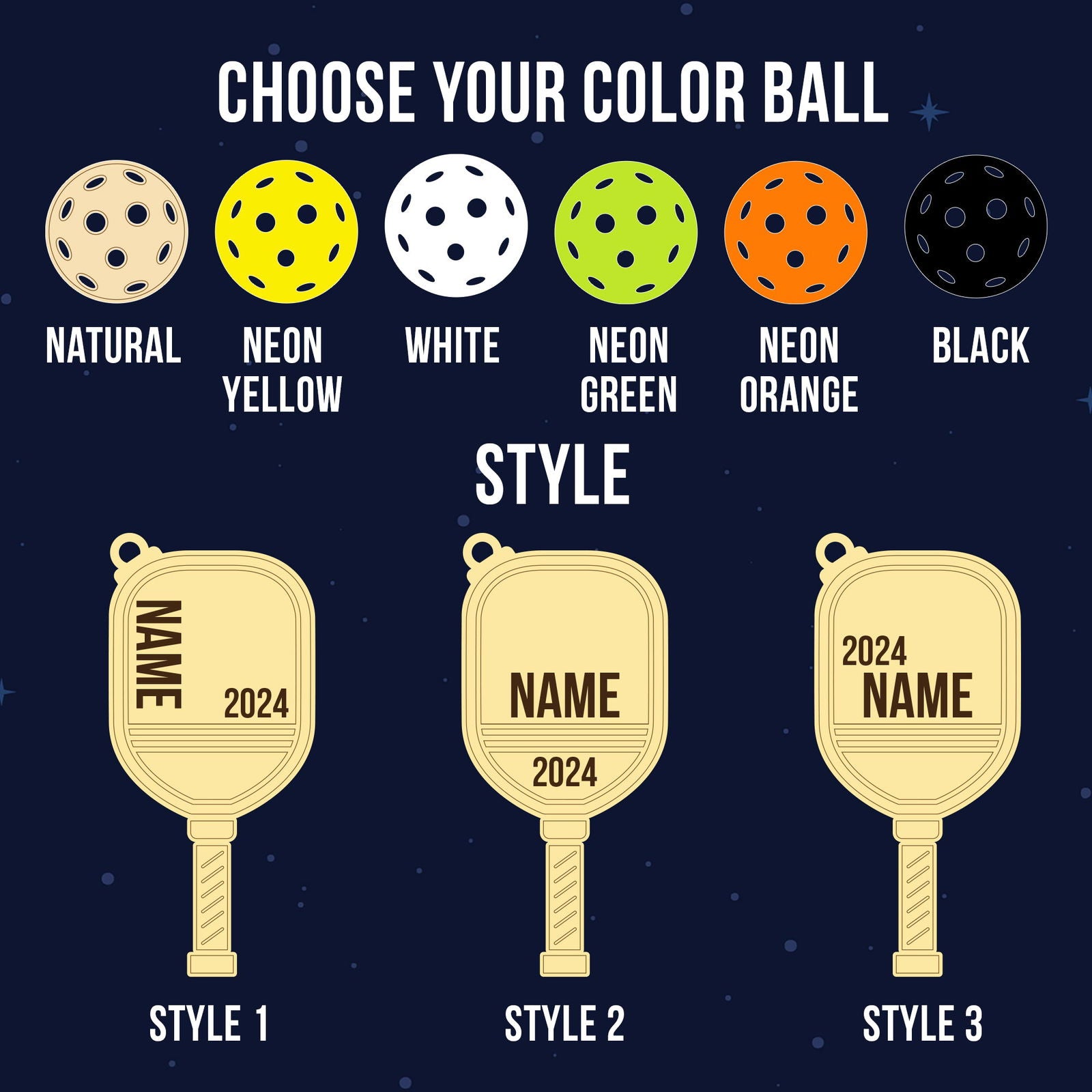 Personalized Pickleball Ornament 2024, Pickleball Gifts Wooden Christmas Ornament CF507 - Kindlytoys