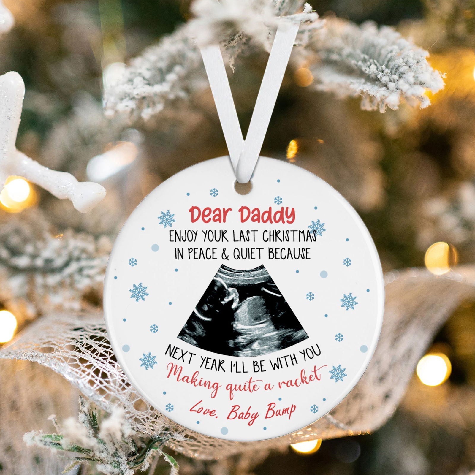 Personalized Pregnancy Announcement Ornament, Baby Ultrasound Ornament 2024, First Baby Ornament, Keepsake Christmas Gift CX03-31 - Kindlytoys