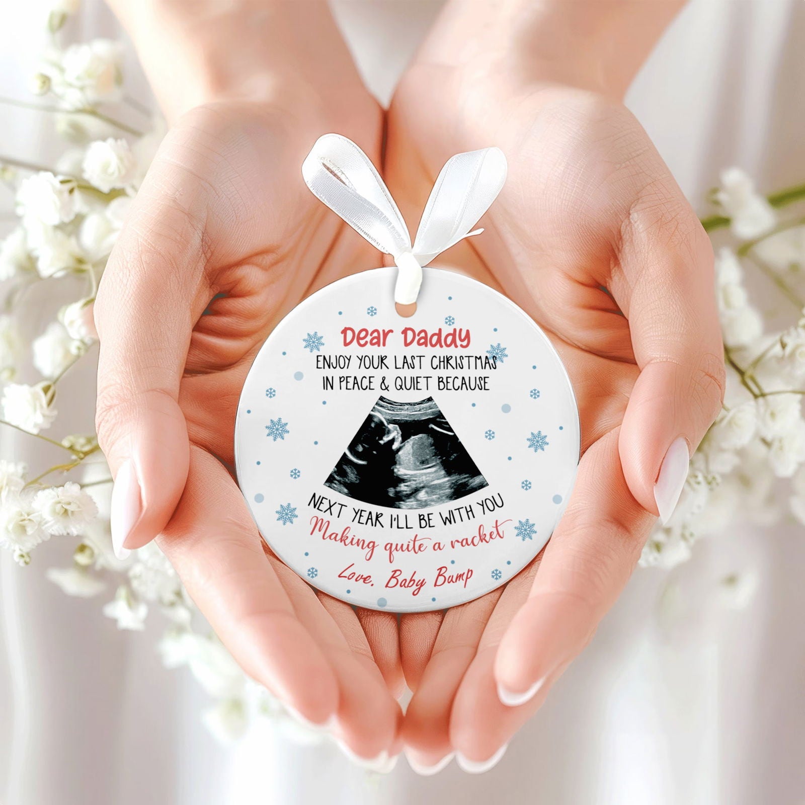 Personalized Pregnancy Announcement Ornament, Baby Ultrasound Ornament 2024, First Baby Ornament, Keepsake Christmas Gift CX03-31 - Kindlytoys