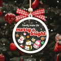 Personalized Shaker Snowman Christmas Ornaments for Family Members, Pet Dog Cat CF147 - Kindlytoys