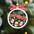 Personalized Shaker Snowman Christmas Ornaments for Family Members, Pet Dog Cat CF147 - Kindlytoys
