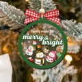 Personalized Shaker Snowman Christmas Ornaments for Family Members, Pet Dog Cat CF147 - Kindlytoys