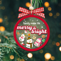 Personalized Shaker Snowman Christmas Ornaments for Family Members, Pet Dog Cat CF147 - Kindlytoys