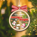 Personalized Shaker Snowman Christmas Ornaments for Family Members, Pet Dog Cat CF147 - Kindlytoys