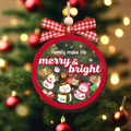 Personalized Shaker Snowman Christmas Ornaments for Family Members, Pet Dog Cat CF147 - Kindlytoys