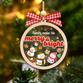 Personalized Shaker Snowman Christmas Ornaments for Family Members, Pet Dog Cat CF147 - Kindlytoys