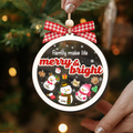 Personalized Shaker Snowman Christmas Ornaments for Family Members, Pet Dog Cat CF147 - Kindlytoys