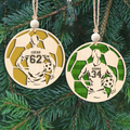Personalized Soccer Christmas Ornament, Soccer Wooden Ornament 2 Layers,  CF926 - Kindlytoys