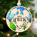 Personalized Soccer Christmas Ornament, Soccer Wooden Ornament 2 Layers,  CF926 - Kindlytoys