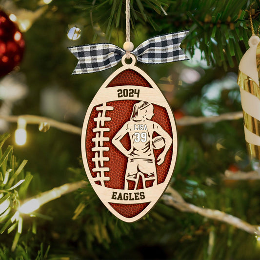 Personalized Softball, Baseball Ornament, Custom Football Ornament, Basketball Gift, CF421 - Kindlytoys