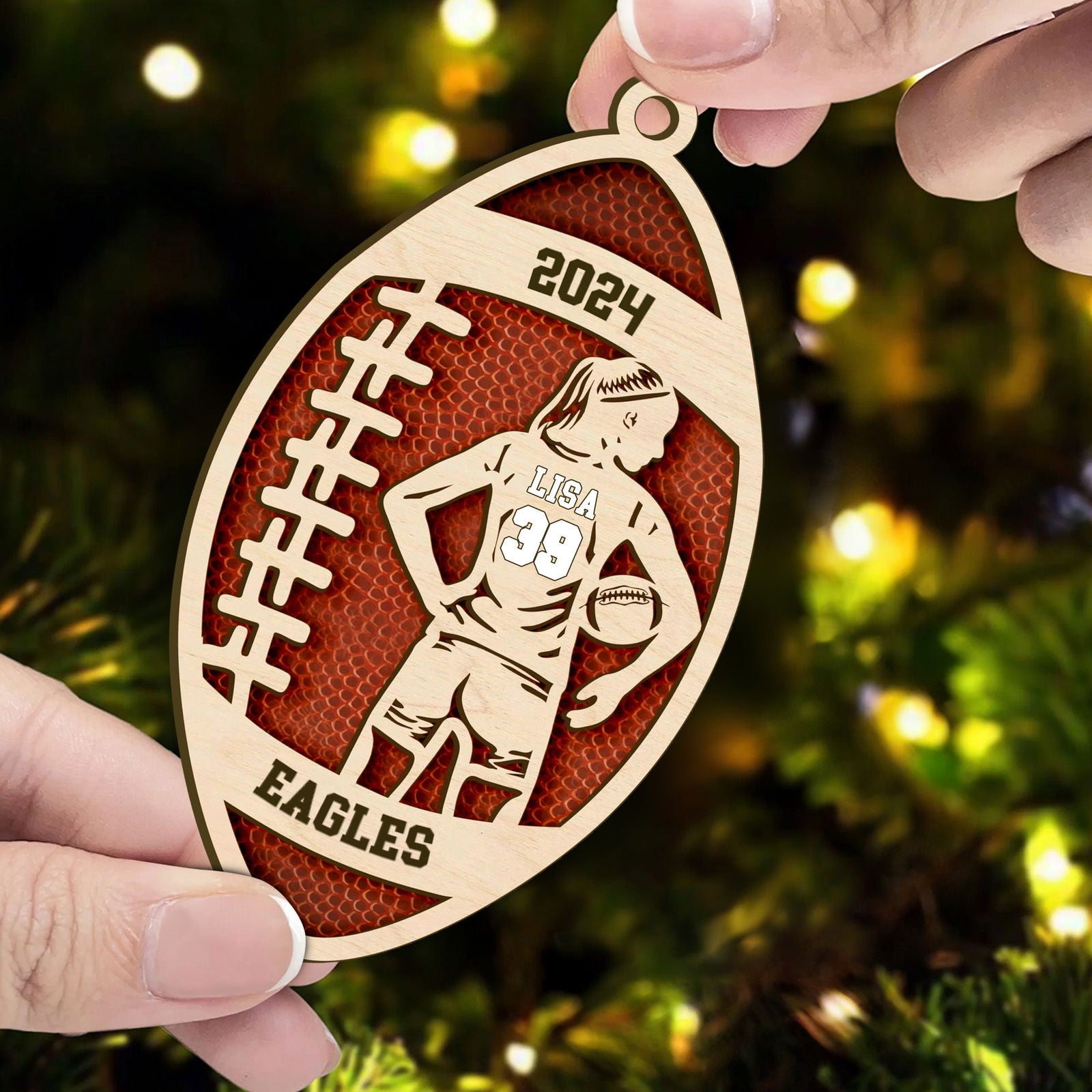Personalized Softball, Baseball Ornament, Custom Football Ornament, Basketball Gift, CF421 - Kindlytoys