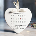 Personalized Wedding Date Ornament, Married Ornament, Heart Calendar Ornament, Anniversary Gift, Our First Christmas, Newlywed Gift, Wedding Gift CY06-1 - Kindlytoys