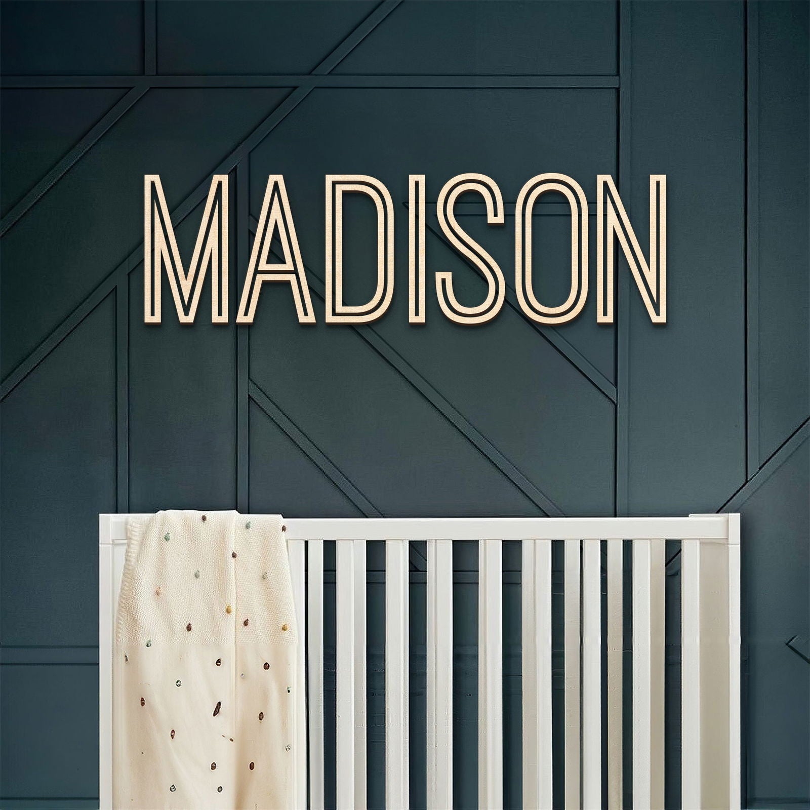 Personalized Wooden Name Sign for Nursery, Personalized Name Sign, Wall Decor, Wood Letters Baby Nursery, Name Sign Wooden, Sign Baby Name Sign NA03 - Kindlytoys