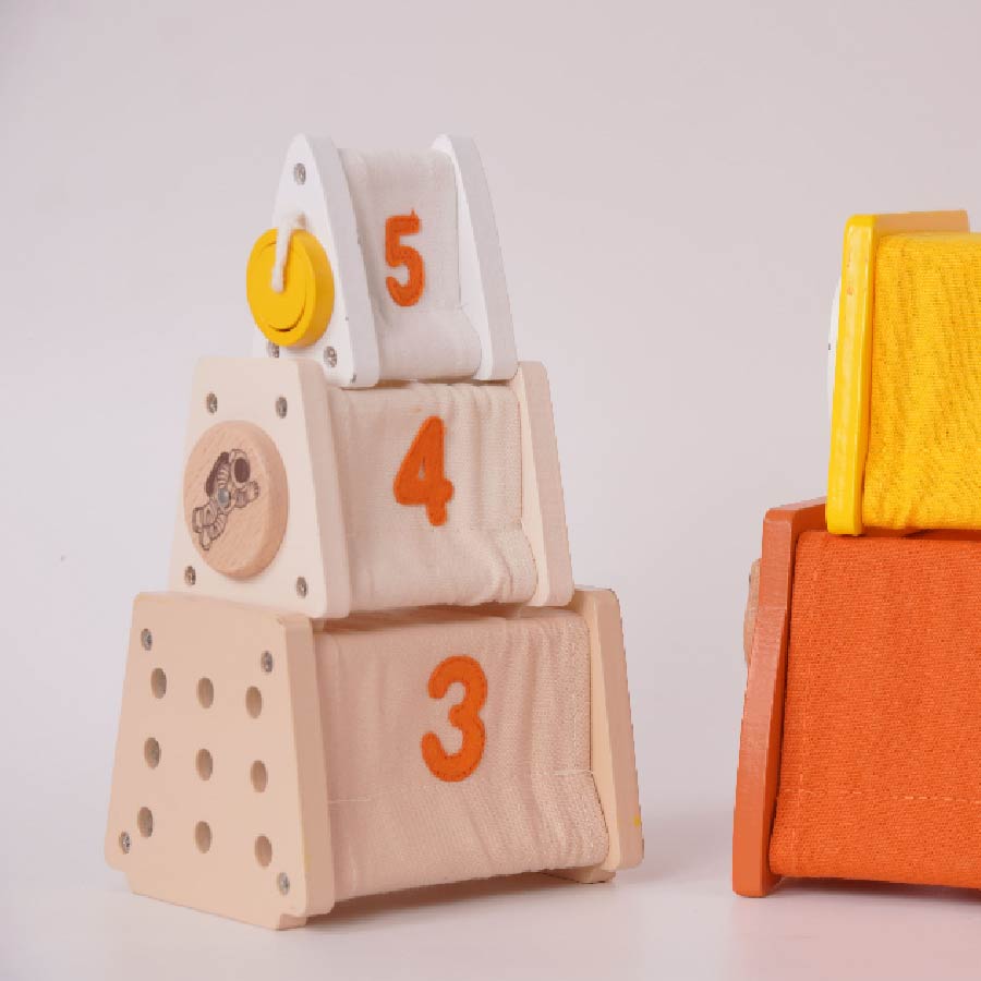 Rocket Building Blocks Wooden Montessori Toys KL09 - Kindlytoys