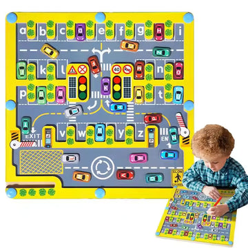 Montessori Magnetic Cars Alphabet Maze