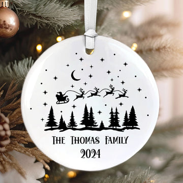 Personalized Family Christmas Ornament, Family Ceramic Ornament, Family Christmas Keepsake CX02-42