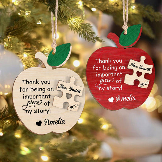 Teacher Christmas Ornament 2024, Personalized Teacher Gifts, Teacher Appreciation Gifts CF94 - Kindlytoys