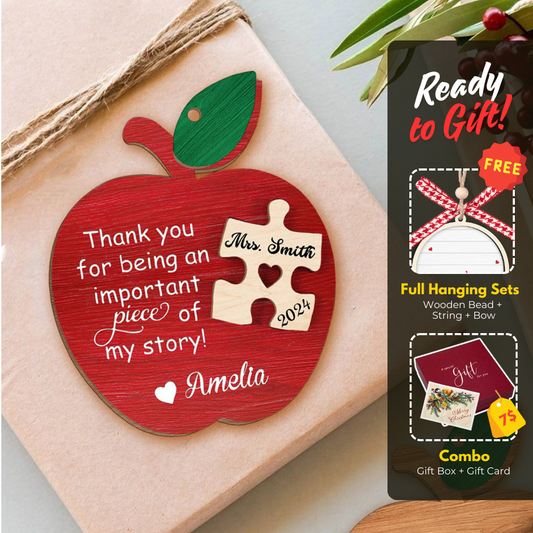 Teacher Christmas Ornament 2024, Personalized Teacher Gifts, Teacher Appreciation Gifts CF94 - Kindlytoys