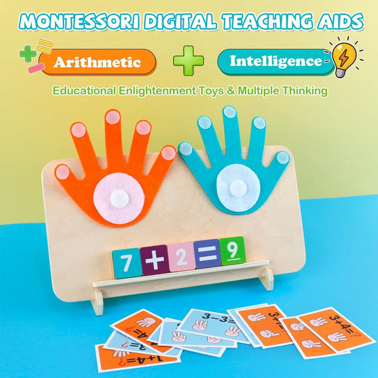 Educational Learning Number Toy for Toddler - Finger Counting Math Toys, Homeschool Supplies for Math Manipulates, Teaching Early Education Toys for Kid Age 3+, Montessori Toy for Toddler